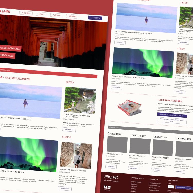 Visualisierter Teaser zur Präsentation des Hin&Weg-Konzepts in der Case Study